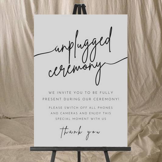 Unplugged Ceremony Sign - 1